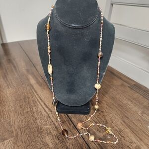 Fashion Jewelry Earthy Tones Beaded Necklace